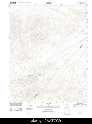 USGS TOPO Karte Nevada NV Candelaria 20111219 TM Wiederherstellung Stockfoto