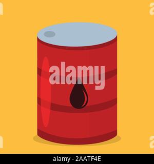 Fass voller Benzin Vector Illustration Stock Vektor