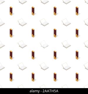 Nahtlose Hintergrund aus einer Reihe von Büro und Schule Zubehör, Vector Illustration. Stock Vektor