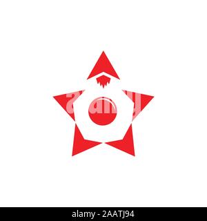 Star Space ship Bewegung Design logo Vektor Stock Vektor