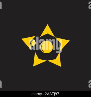 Star Space ship Bewegung Design logo Vektor Stock Vektor