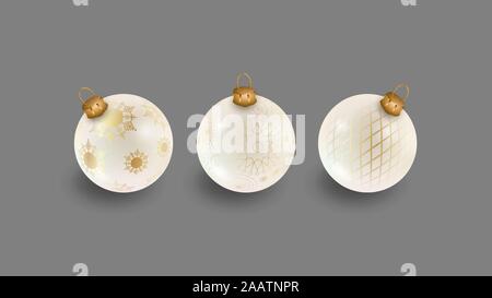 Weihnachtskugeln Set Stock Vektor
