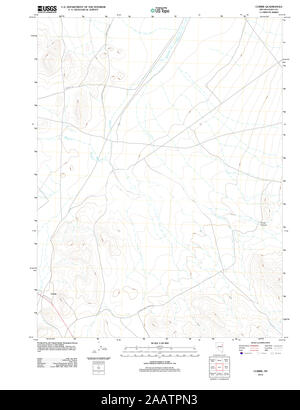 USGS TOPO Karte Nevada NV Currie 20120131 TM Wiederherstellung Stockfoto