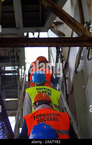 Industriegebiet im Hafen. Stockfoto