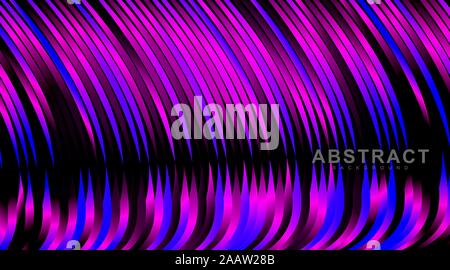 Abstract vector Hintergrund. wellenlinie Muster mit Blau und Rosa Gradienten. Abbildung eines dunkel glühende vektor design Stock Vektor