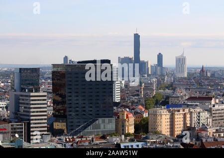 Stadtbild Blick auf Wien City Office Gebäude Österreich Stockfoto