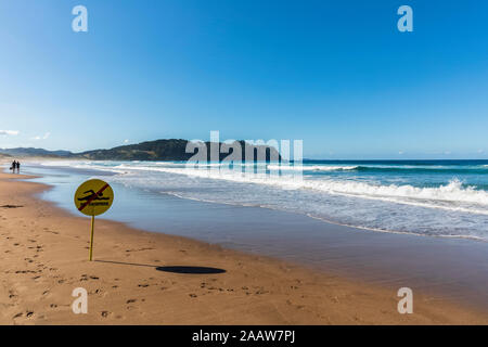 Neuseeland, Nordinsel, Waikato, Kuaotunu, malerischen Blick auf Meer Strand Stockfoto