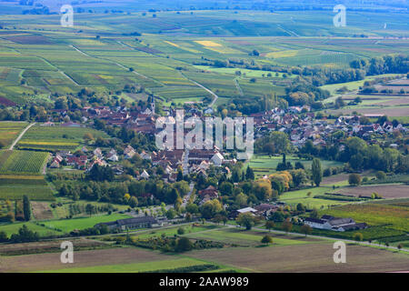 Göcklingen: Dorf Göcklingen, Rheintal in Weinstraße, Deutsche Weinstraße, Rheinland-Pfalz, Rheinland-Pfalz, Deutschland Stockfoto