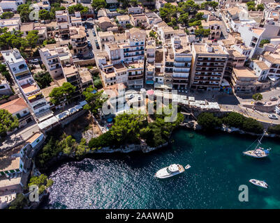 Spanien, Balearen, Mallorca, Luftbild der Bucht Cala Figuera Stockfoto