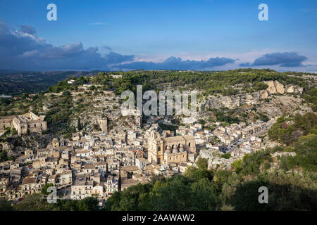 Chiesa Santa Maria La Nova, Ansicht von Scicli, Provinz Ragusa, Sizilien Stockfoto