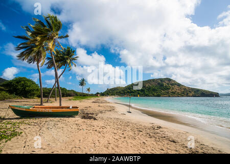 Idyllischen Blick auf Cockleshell Bay, St. Kitts und Nevis, Karibik Stockfoto