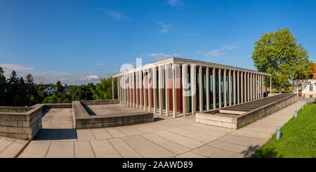 Literaturmuseum der Moderne gegen Himmel, Marbach am Neckar, Ludwigsburg, Baden-Württemberg, Deutschland Stockfoto