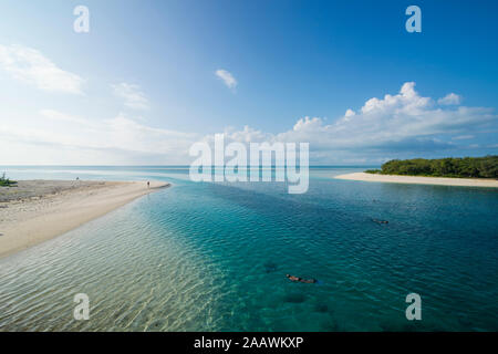 Einen herrlichen Blick auf die wunderschöne Lagune von Ouvea, Loyalität, Inseln, Neukaledonien Stockfoto