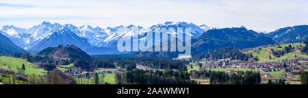 Schönen Frühling Morgen im oberen Allgäu Stockfoto