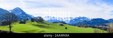 Schönen Frühling Morgen im oberen Allgäu Stockfoto