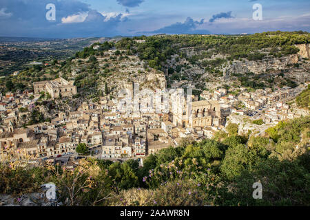 Chiesa Santa Maria La Nova, Ansicht von Scicli, Provinz Ragusa, Sizilien Stockfoto