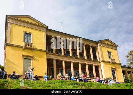 Edenkoben: Schloss Villa Ludwigshöhe in der Weinstraße, Deutsche Weinstraße, Rheinland-Pfalz, Rheinland-Pfalz, Deutschland Stockfoto