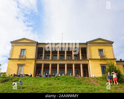 Edenkoben: Schloss Villa Ludwigshöhe in der Weinstraße, Deutsche Weinstraße, Rheinland-Pfalz, Rheinland-Pfalz, Deutschland Stockfoto