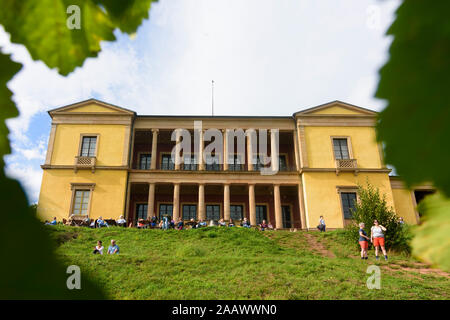 Edenkoben: Schloss Villa Ludwigshöhe in der Weinstraße, Deutsche Weinstraße, Rheinland-Pfalz, Rheinland-Pfalz, Deutschland Stockfoto