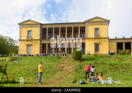 Edenkoben: Schloss Villa Ludwigshöhe in der Weinstraße, Deutsche Weinstraße, Rheinland-Pfalz, Rheinland-Pfalz, Deutschland Stockfoto