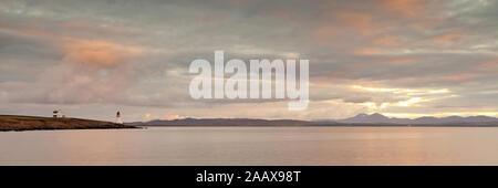 Sonnenaufgang von Islay Paps von Jura Landscape Stockfoto