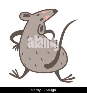 Chinesisches Tierzeichen Tier, Ratte 2020 Neue Jahr Symbol Stock Vektor