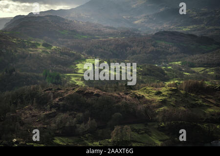 Blick von Loughrigg fiel im englischen Lake District Stockfoto