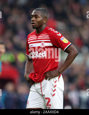 Middlesbrough von Anfernee Dijksteel während der Sky Bet Meisterschaft Spiel im Riverside Stadium, Middlesbrough. Stockfoto