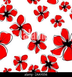 Abstrakte Blumen für Stoff Design. Dekorative floralen Muster. Schöne vector Pattern. Vintage Blumen, tolles Design für jegliche Zwecke Stock Vektor