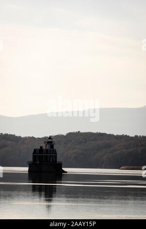Hudson - Athen Leuchtturm Hudson, New York, USA Stockfoto