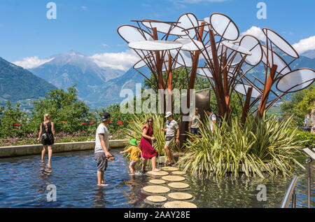 Die Botanischen Gärten von Schloss Trauttmansdorff, Meran in Trentino Alto Adige, Italien, Europa, Stockfoto