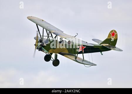 1944 Polikarpov Po 2 Airborne am Shuttleworth Abend Airshow am 18. Mai 2019 Stockfoto