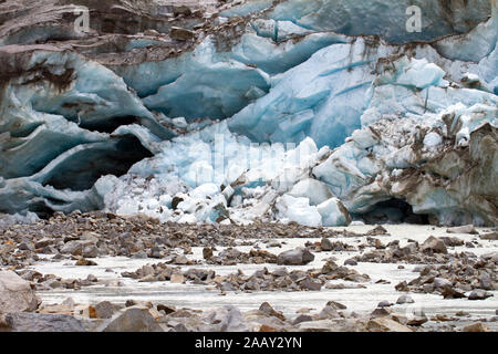 Alpine Gletscher auf dem Rückzug - eisberg Stockfoto