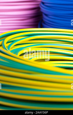 Elektrische Kabel Spulen-up schließen Stockfoto