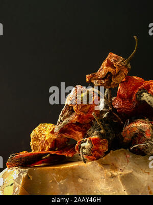 Getrocknete Scotch Bonnet peppers Still-life Food Fotografie Stockfoto