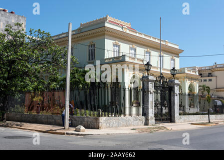 Kubanischen Ministeriums für auswärtige Angelegenheiten - Ministerio de Relaciones Exteriores de Cuba, Avenida de los Präsidenten in Havanna, Kuba Stockfoto