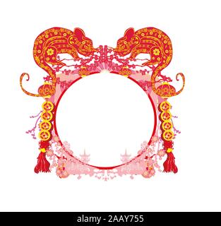 Happy Chinese New Year 2020 - Jahr der Ratte Stock Vektor