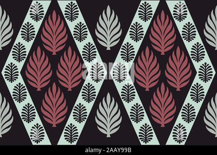 Nahtlose Blätter geometrische Design Pattern. Stockfoto