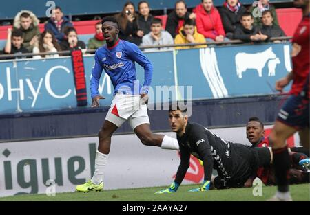 Campeonato de liga Santander. Estadio El Sadar. C.A. Osasuna-Atletic Club de Bilbao. Williams, Sergio herrera Credit: CORDON PRESSE/Alamy leben Nachrichten Stockfoto