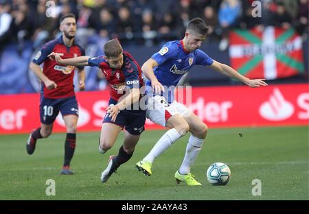 Campeonato de liga Santander. Estadio El Sadar. C.A. Osasuna-Atletic Club de Bilbao. Darko y Nuñez Credit: CORDON PRESSE/Alamy leben Nachrichten Stockfoto