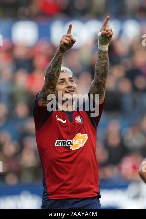 Campeonato de liga Santander. Estadio El Sadar. C.A. Osasuna-Atletic Club de Bilbao. Chimy Avila Credit: CORDON PRESSE/Alamy leben Nachrichten Stockfoto