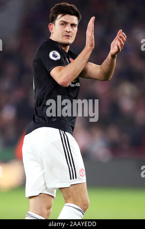 Harry Maguire von Manchester United in der Premier League Match an der Bramall Lane, Sheffield. Stockfoto