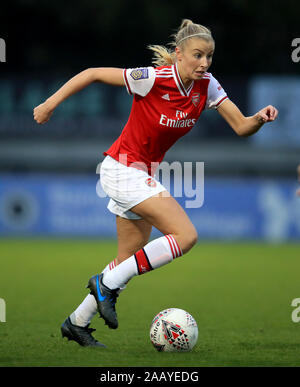 Von Arsenal Lea Williamson während Super die Women's League Match an der Wiese Park, Borehamwood. Stockfoto