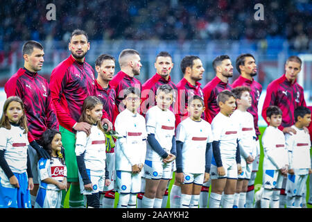 Während der AC Mailand AC Mailand vs SS Neapel, Mailand, Italien, 23. November 2019, Fußball Italienische Fußball Serie A Männer Meisterschaft Stockfoto