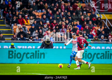 Jose Callejon (SSC Napoli) während der AC Mailand vs SS Neapel, Mailand, Italien, 23. November 2019, Fußball Italienische Fußball Serie A Männer Meisterschaft Stockfoto