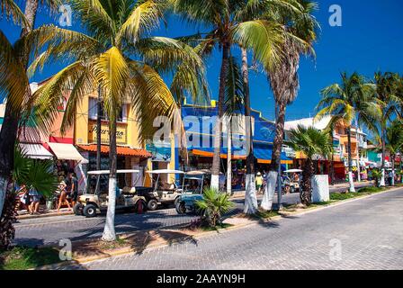 Das Centro Playa Bereich der Isla Mujeres in der Nähe von Cancun, Mexiko Stockfoto