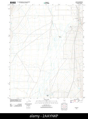 USGS TOPO Karte Nevada NV Lund 20120113 TM Wiederherstellung Stockfoto