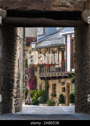 Detail ansicht Häuser in Puebla de Sanabria, Zamora, Spanien Stockfoto