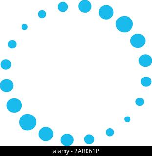 Gepunkteten Buchstaben O, Kreis dots Logo Vorlage. Laden von Symbol. Vektor Illustration isoliert Stock Vektor