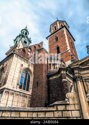 Royal Kathedrale auf dem Wawel in Krakau, Polen Stockfoto